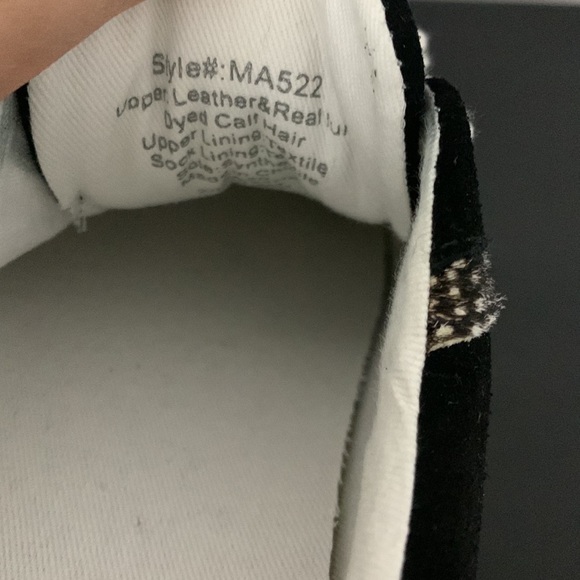 Madewell Sidewalk Low Top Sneakers Black Suede Animal Print - Picture 7 of 7